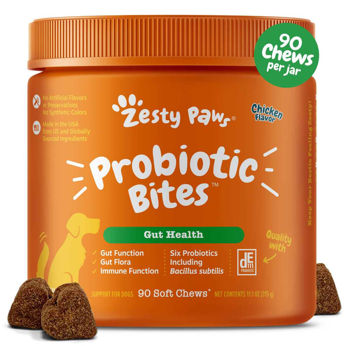 Zesty Paws Probiotic Bites™ 6-Strain Digestive Health Supplement