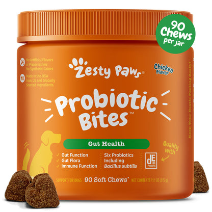 Zesty Paws Probiotic Bites™  6-Strain Digestive Health Supplement
