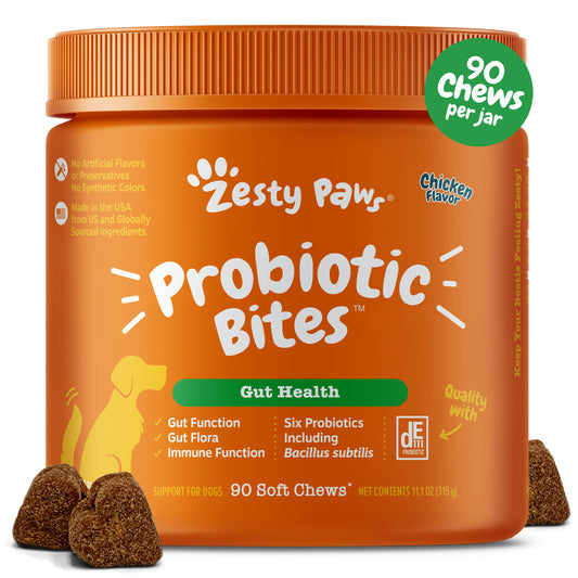 Zesty Paws Probiotic Bites™  6-Strain Digestive Health Supplement